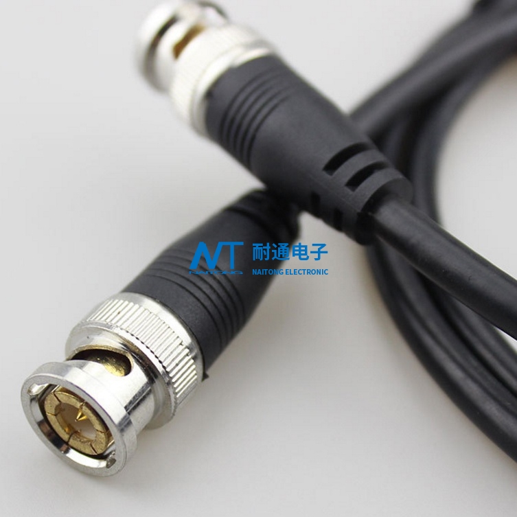 gx12航空插头转BNC线bnc to m12   ，航插线4芯BNC监控摄像机线